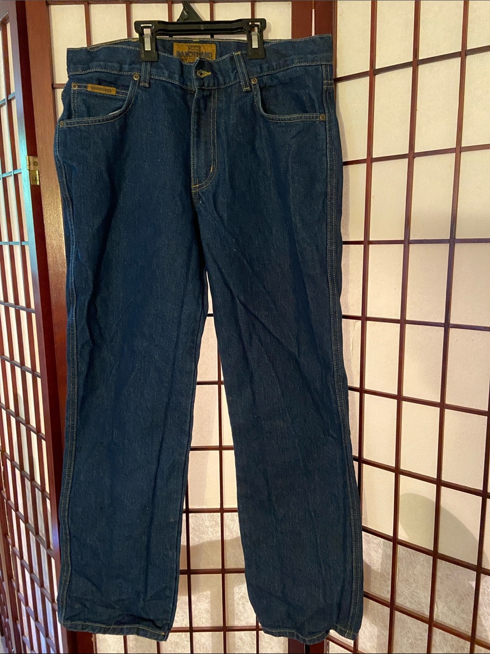 Men's Dark Blue Denim Jeans - Classic Straight Fit